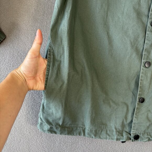 Plenty Humanwear Terence Snaps Shirt Mens M Green Ripstop Workwear Outdoor Coat - Picture 12 of 16